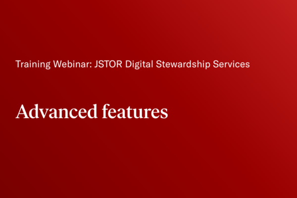 A red tile with the title: Digital Stewardship advanced features