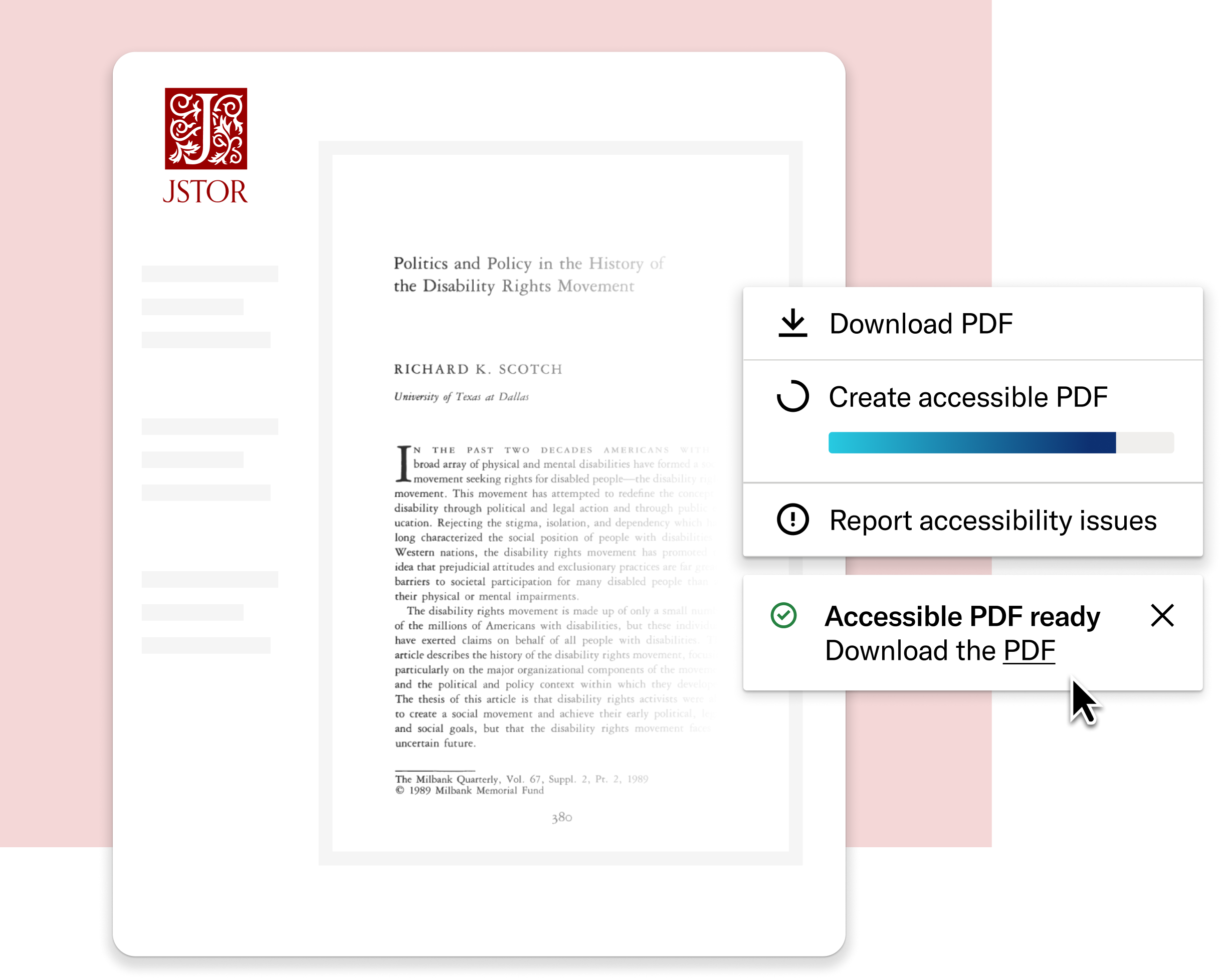 Improving accessibility on JSTOR: what libraries and users can expect